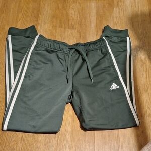 Adidas Dark Green Joggers with White Stripes New Without Tags